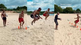 Sergio Peña y Miguel Araujo se olvidaron de las vacaciones y entrenaron en la arena por su cuenta | VIDEO