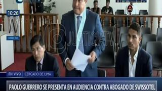 Paolo Guerrero se presenta en audiencia contra abogado de Swissotel
