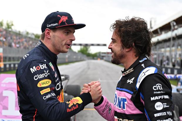 Max Verstappen y Fernando Alonso. (Foto: Agencias)