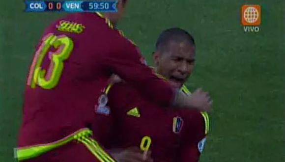 Salomón Rondón anotó el gol de Venezuela ante Colombia (VIDEO)