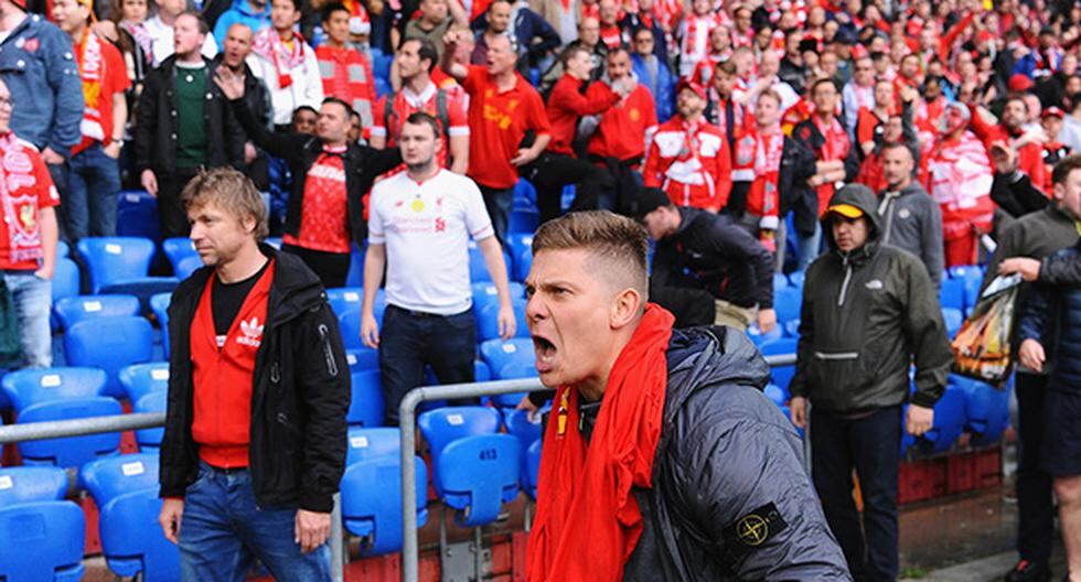 Hinchas del Liverpool y Sevilla se agarraron a golpes en el estadio de Basilea. (Foto: Getty Images)