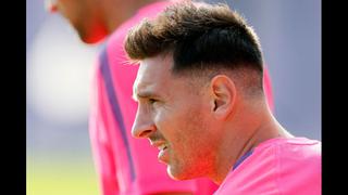 Leo Messi lució nuevo look en su regreso a los entrenamientos