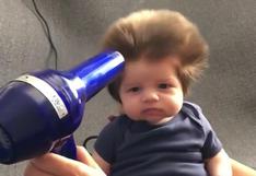 YouTube: bebé causa sensación en Internet por su peculiar cabellera