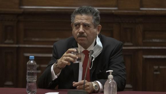 Manuel Merino responde críticas de Martín Vizcarra sobre papel del Congreso en demora en compra de vacunas. (Foto: Renzo Salazar / GEC)