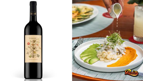 El vino elegido por Giovanni Bisso para acompañar sus comidas en Limaná fue el Cantine Colosi, un Nero D´Avola 2020, un vino de Sicilia con certificación apta para veganos.