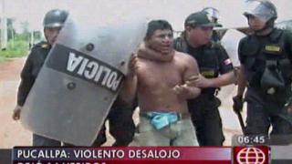 Pucallpa: Desalojo dejó cinco detenidos y 20 personas heridas
