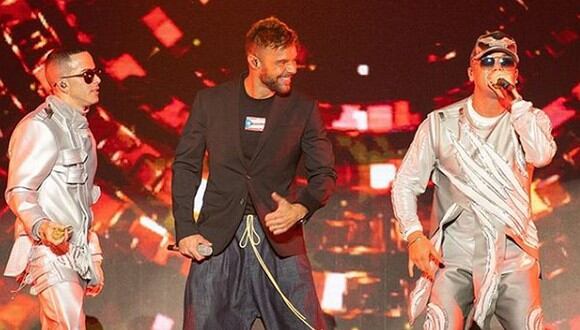 El cantante Ricky Martin estuvo presente en el concierto de Wisin y Yandel y puso a todos a bailar. (Foto: Instagram)