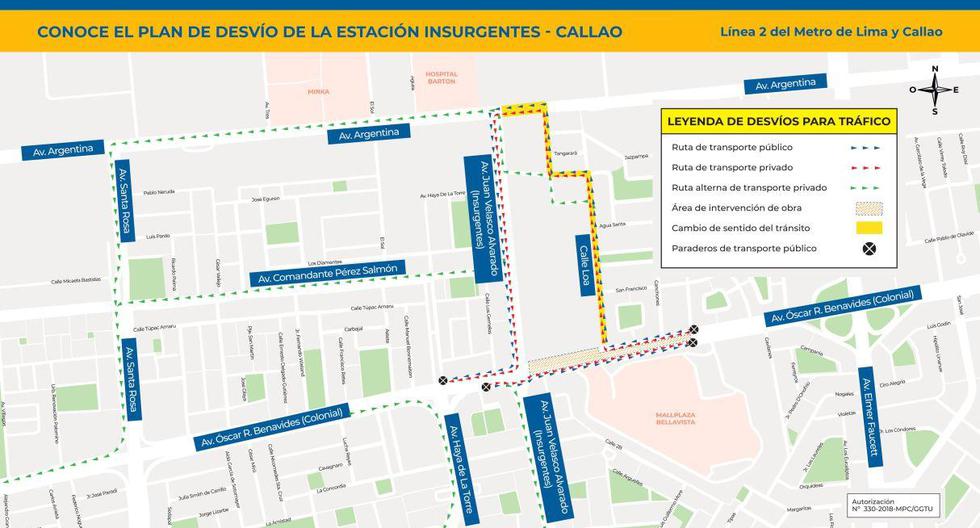 La Línea 2 del Metro de Lima detalló que la medida se aplicará desde el 26 de mayo y abarcará cuatro cuadras. (Facebook)