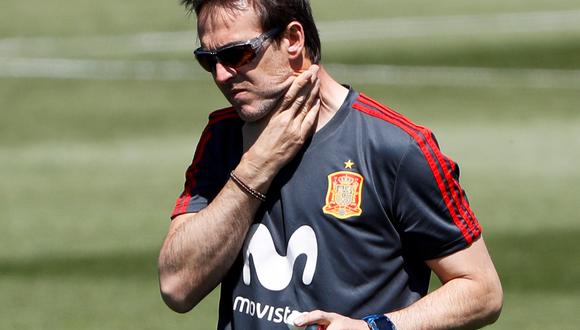 Julen Lopetegui fue destituido de la selección española luego de que se anunciara su fichaje por Real Madrid. (Foto: EFE)