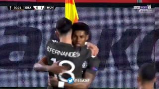 Manchester United vs. Granada: el genial pase de Lindelöf para el 1-0 de Marcus Rashford [VIDEO]