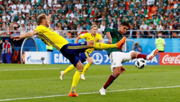 En el México vs. Suecia, por la última fecha del Grupo F del Mundial Rusia 2018, el defensor Edson Álvarez anotó en propio arco. (Foto: Reuters)