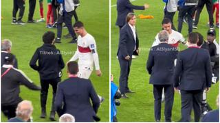 Cristiano Ronaldo lloraba y un hincha intentó tomarse una foto a su lado | VIDEO