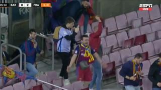 Barcelona vs. Frankfurt: hinchas azulgranas abandonaron un sector del estadio | VIDEO