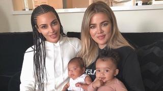 Kim y Khloé Kardashian: la primera foto de sus hijas juntas