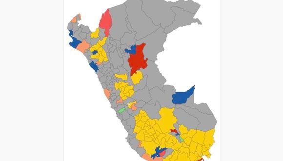 Los votos blancos y viciados se impusieron en el 46% de las 196 provincias del país.
