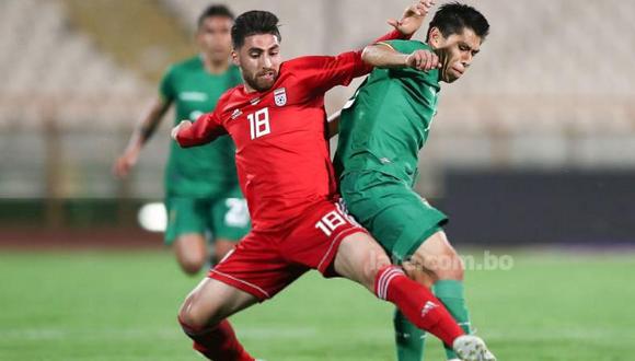 Bolivia cayó dignamente contra Irán en su visita al estadio Azadi. El único gol altiplánico fue concretado por el experimentado Rudy Cardozo. (Foto: Latebo)