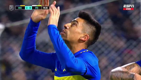 Gol Ramírez hoy con Boca Juniors vs Defensa y Justicia por cuartos de final Copa de la Liga Profesional 2022: ver gol de Juan Ramírez para el 2-0 en La Bombonera | Foto: captura