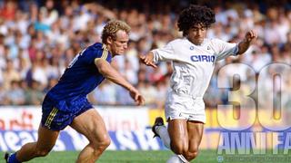 Diego Armando Maradona debutó hace 30 años en el Napoli