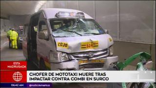 Surco: conductor de mototaxi muere tras impactar contra combi | VIDEO