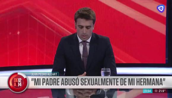 El periodista y presentador Juan Pedro Aleart inició la edición del noticiero de eltresTV de Rosario, Argentina, relatando su dramática historia personal. (ELTRESTV).