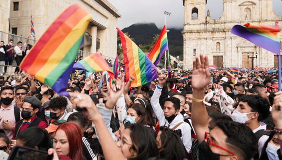 Los participantes se reúnen para una Marcha del Orgullo LGBTI en Bogotá, Colombia. (Foto: REUTERS / Nathalia Angarita).