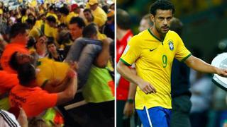Brasil vs. Alemania: hincha intentó agredir a Fred en la banca