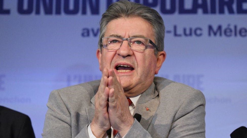 The leftist Mélenchon came in third place with around 20% of the vote.  (GETTY IMAGES).