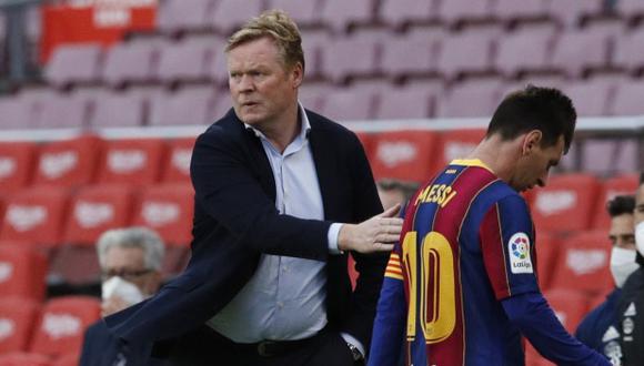 Ronald Koeman preocupado por el futuro de Lionel Messi en Barcelona. (Foto: Reuters)