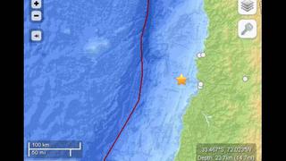 Sismo de 5,7 sacude zona central de Chile