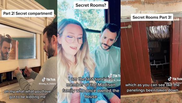 Los esposos quedaron sorprendidos con la misteriosa casa que reveló datos inimaginables sobre su casa. (Foto: @living_in_history/TikTok)
