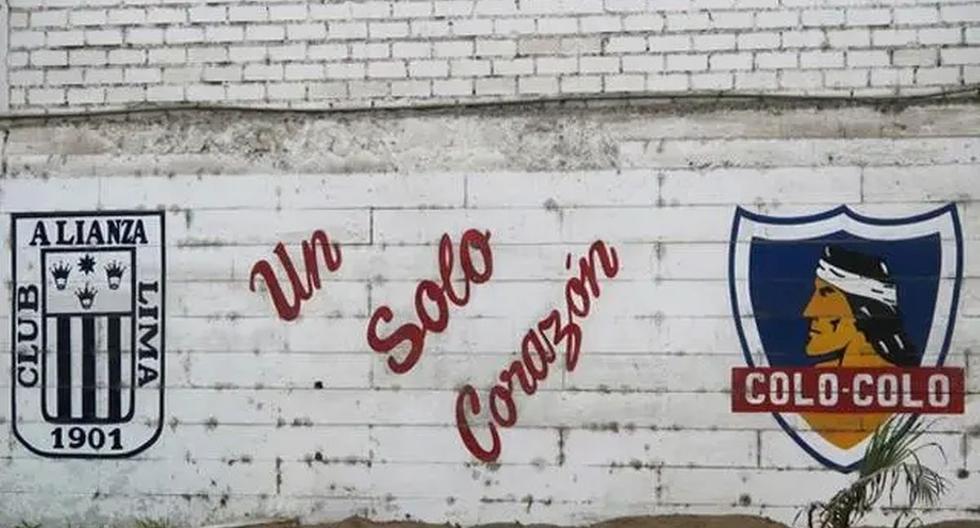 Mural pintado en Matute que habla de la relación entre Alianza y Colo Colo