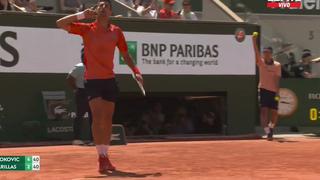 El provocador gesto de Djokovic tras ganar punto a Varillas | VIDEO