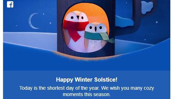 Esta es la bienvenida que Facebook le da al invierno en el hemisferio sur. (Foto: Facebook)