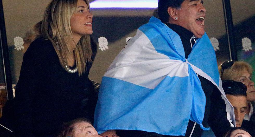 Diego Maradona elogió al presidente de Boca Juniors por lograr el bicampeonato. | Foto: Getty Images