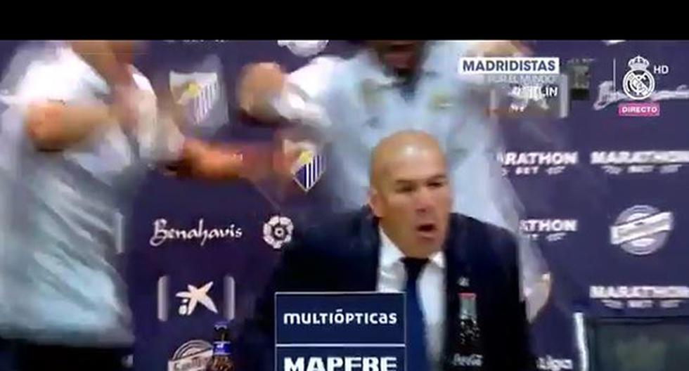 Zinedine Zidane fue sorprendido en plena conferencia de prensa. (Foto: captura Facebook)