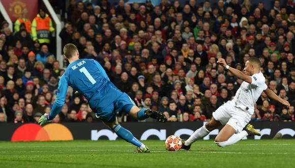Manchester United vs. PSG: Mbappé falló el 1-0 frente a De Gea y generó está reacción de su técnico. (Foto: AFP)