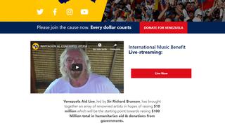 Cómo donar dinero al Venezuela Aid Live, que busca enviar ayuda humanitaria