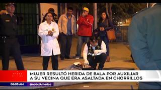 Chorrillos: hieren de bala a mujer que auxilió a vecina durante asalto | VIDEO