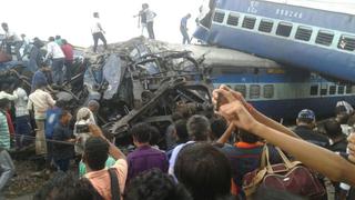 El colosal accidente de trenes en la India que dejó más de 20 fallecidos [FOTOS]