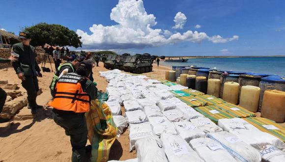 Imagen de archivo | La Superintendencia Nacional Antidrogas(Sunad) informó sobre la incautación de 1,3 toneladas de cocaína en el estado Sucre, en el oriente de Venezuela. (Foto: © Esteban ROJAS / AFP)