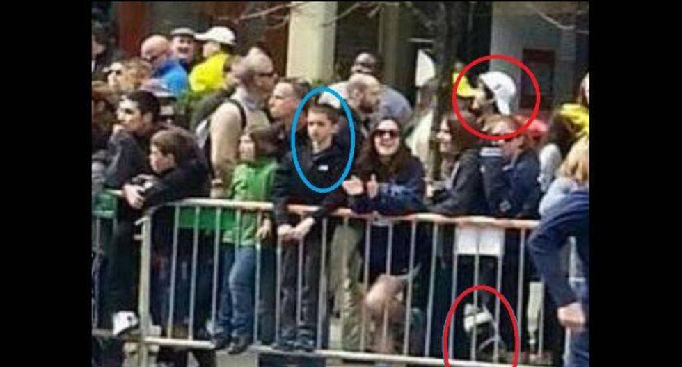 Dzhojar Tsarnaev cerca del ni&ntilde;o de 8 a&ntilde;os que muri&oacute; tras la explosi&oacute;n de las bombas. (Foto: @fmanjoo)
