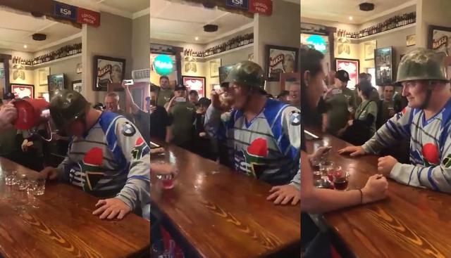 En Facebook fue subido el video de un arriesgado hombre que cumple un extraño reto dentro de un bar en EE.UU. Se volvió viral tras provocar miles de reacciones en los usuarios de las redes sociales. (Foto: Captura)