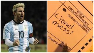 Messi: 'votaron' por el crack en elecciones de Estados Unidos