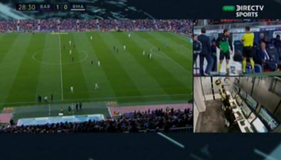 Barcelona vs. Real Madrid: así se estrenó el VAR en el clásico español | VIDEO. (Video: DirecTV Sports / Foto: Captura de pantalla)
