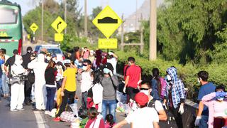 Coronavirus en Perú: grupo de personas que se dirigía a pie de Lima a San Martín es llevado al cuartel del Potao