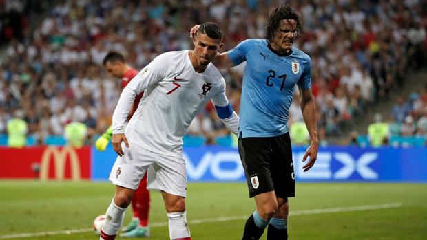 Uruguay enfrentó a Portugal en Rusia 2018: fue triunfo 2-1 de los 'Charrúas' en octavos de final. (Foto: EFE)
