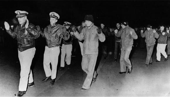 Corea del Norte presentó la captura del USS Pueblo y su tripulación como una victoria contra el "imperialismo" estadounidense. (Foto: KCNA).