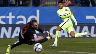 Neymar empató el marcador tras jugada entre Messi y Suárez