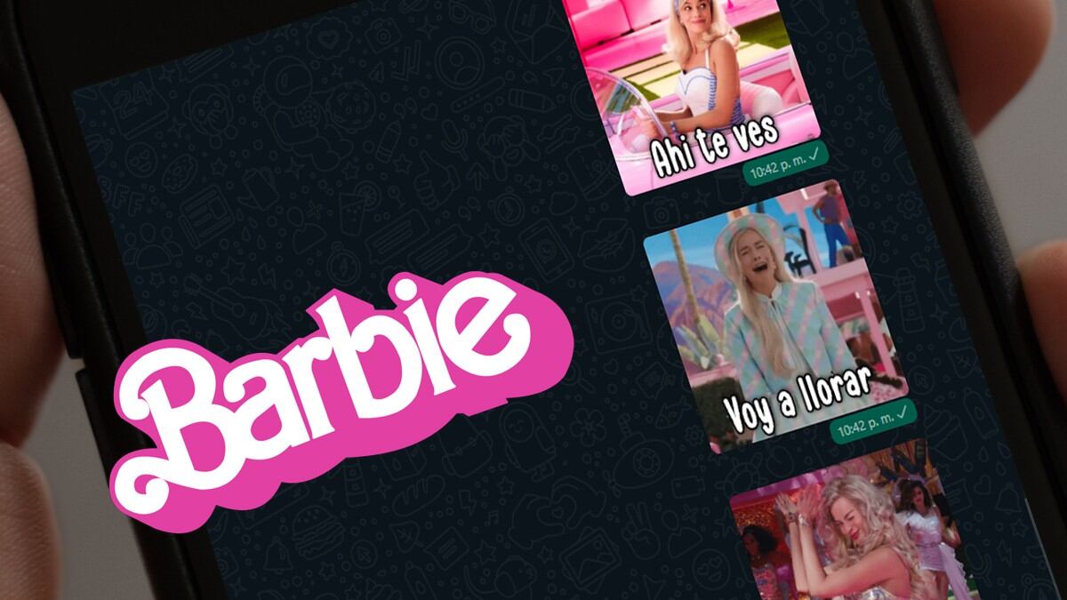 Juego de pegatinas de película Barbie para teléfono móvil