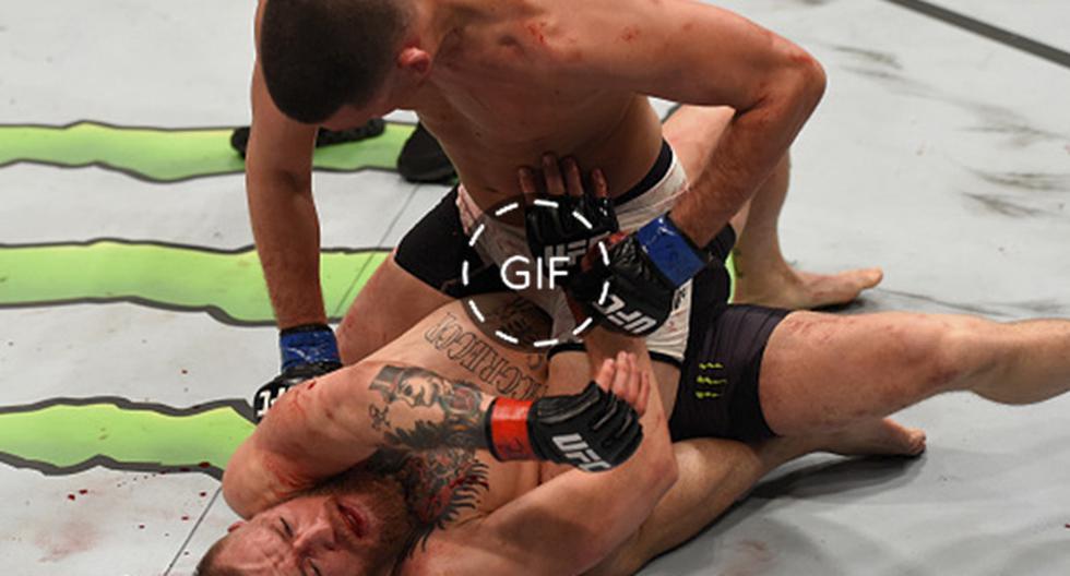 Este es el Gif del preciso momento en el que Conor McGregor cayó derrotado ante Nate Díaz por el evento UFC 196. (Foto: Getty Images)